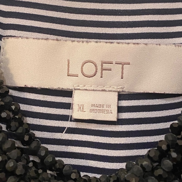 Loft Black and White Blouse - Size XL - Picture 2 of 4